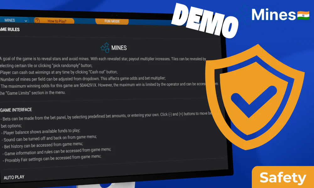 Security measures in Mines Demo Mode